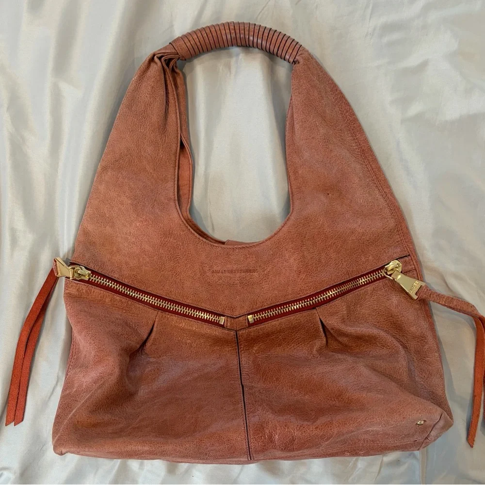 Aimee Kestenberg Distressed Rust Leather Hobo